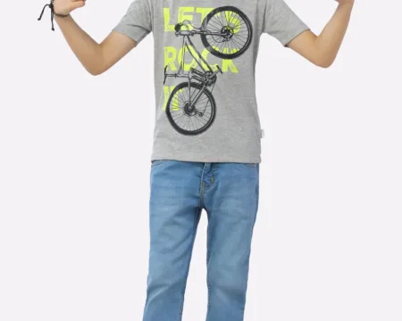 Heather Grey Graphic Printed T-Shirt