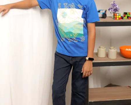 Royal Blue Graphic Print T-Shirt