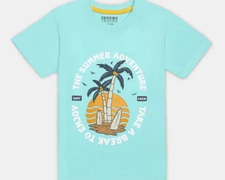 Aqua Graphic Printed T-Shirt
