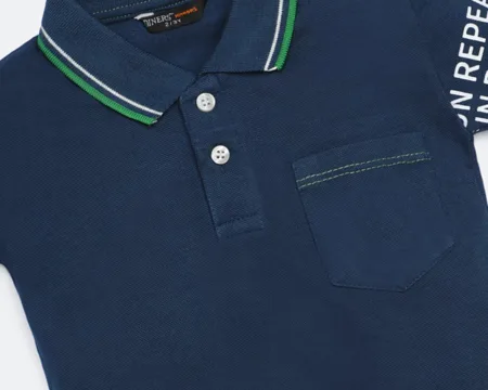 Navy Blue Statement Polo