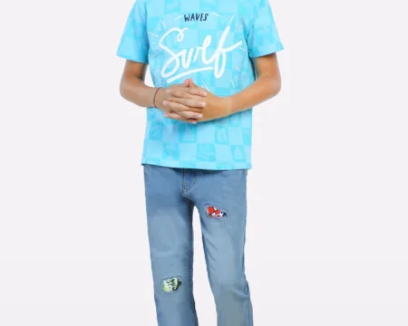 Blue Surf Printed T-Shirt