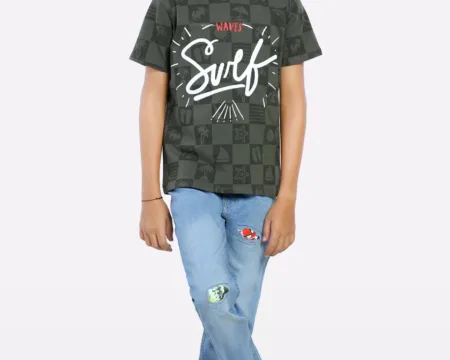 Olive Surf Printed T-Shirt