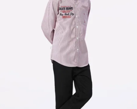 Maroon Mini-check Boys Shirt