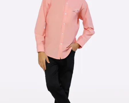 Pink Plain Boys Shirt