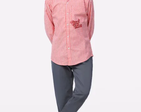 Red Stripes Boys Shirt