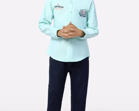 Light Green Self Boys Shirt