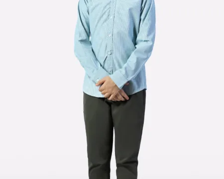 Green Hairline Stripes Casual Shirt