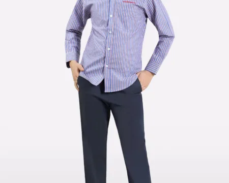 Medium Blue Stripes Casual Shirt
