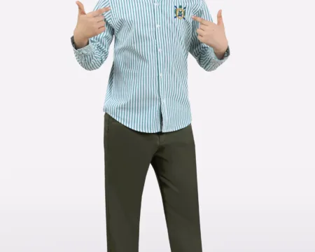 Green Bengal Stripes Casual Shirt