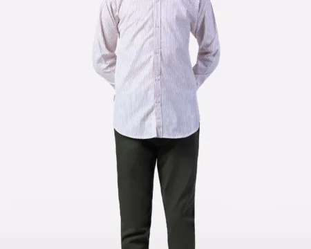 Red Pinstripes Casual Shirt