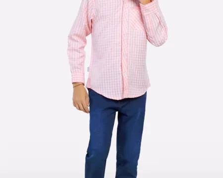 Coral Tattersall Check Casual Shirt