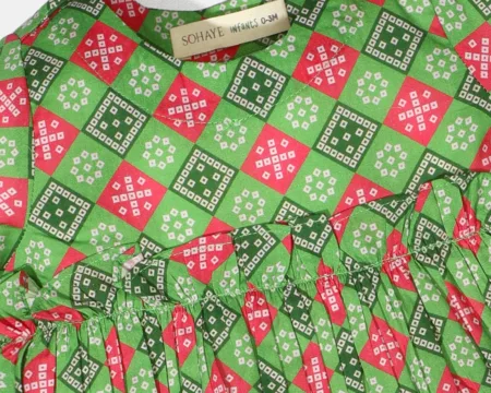 Green Printed Infant 2PC