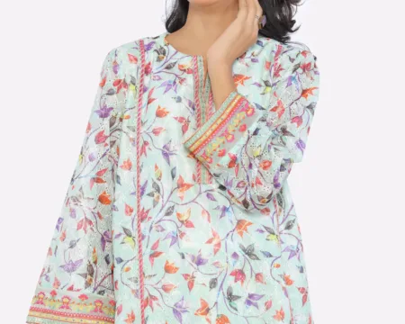 Green Embroidered Girls 2PC