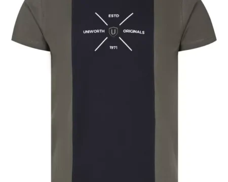 Olive Color Block Crew Neck T-Shirt