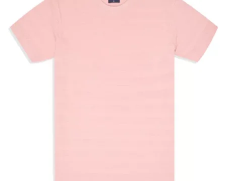 Base Pink Texture Crew Neck T-shirt