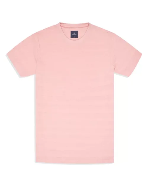 Base Pink Texture Crew Neck T-shirt