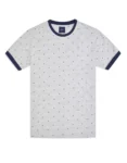 Heather Grey Printed Crew Neck T-shirt