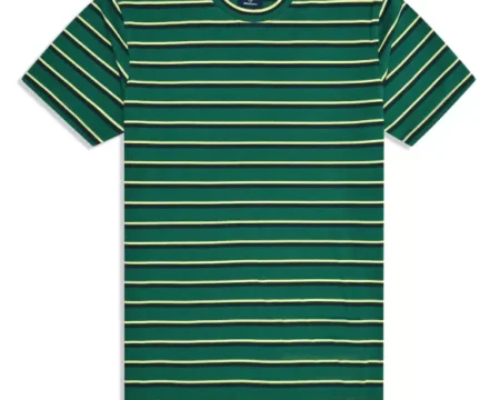 British Green Stripe Crew Neck T-shirt