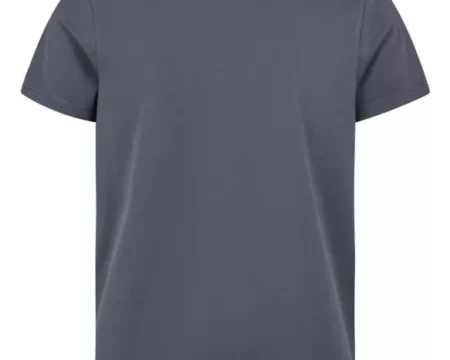 Charcoal Plain Crew Neck Supima T-Shirt