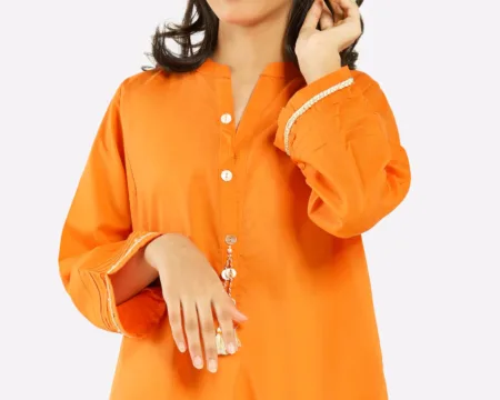 Orange Stylised Teens Kurti