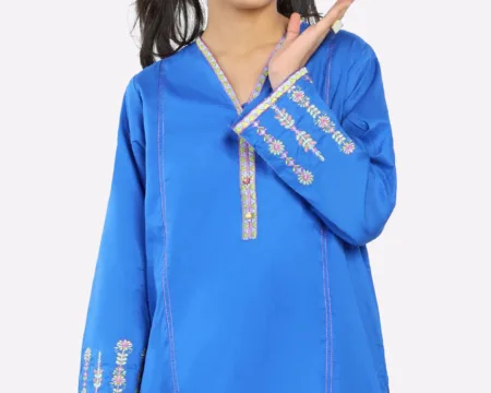 Blue Embroidered Teens 2PC