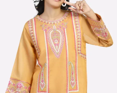 Mustard Embroidered Teens 2PC