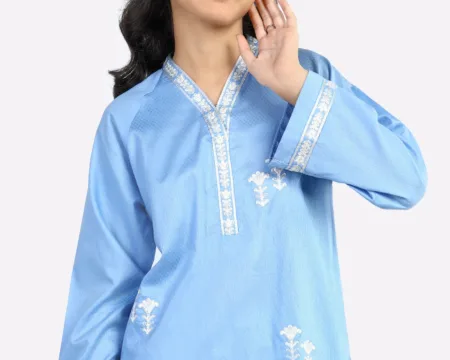 Blue Embroidered Teens 2PC