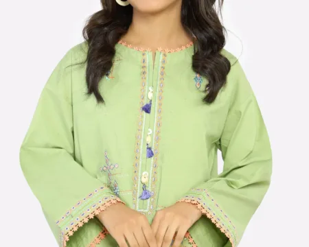 Sea Green Embroidered Teens 2PC