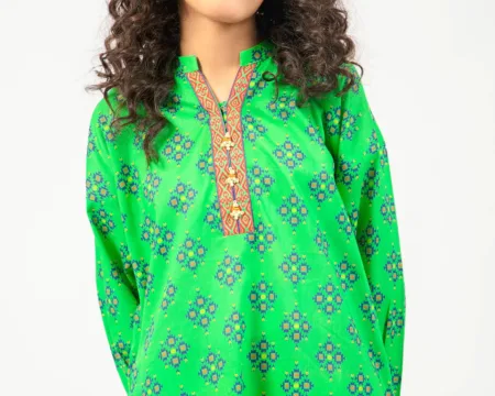 Parrot Green Printed Teens 2PC