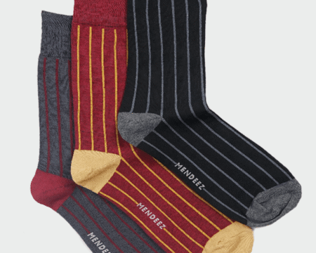 Basic Linear Crew Socks (Pack of 3)