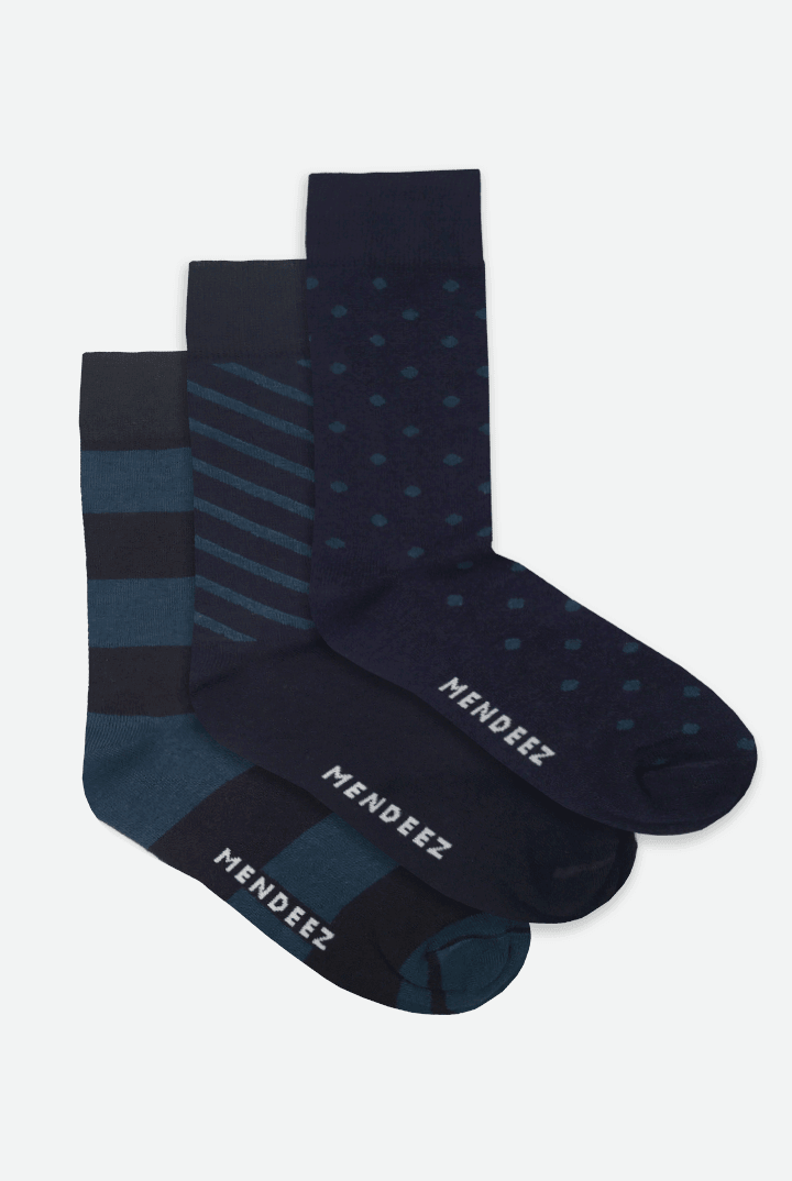 blue world pack of 3 printed crew sockssocksmendeez pk 0002201 900214