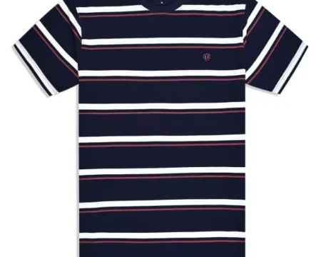Navy Stripe Crew Neck T-shirt