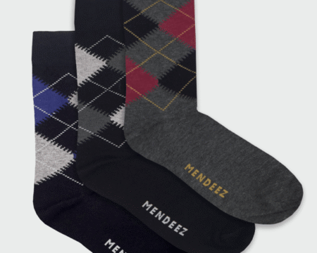 Diamond Patch Pack of 3 – Printed Crew Socks
