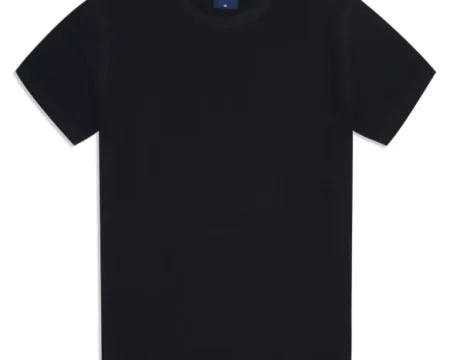 Black Texture Crew Neck T-shirt