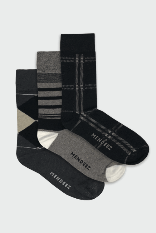 Exclusive Pack of 3 - Printed Crew Socks