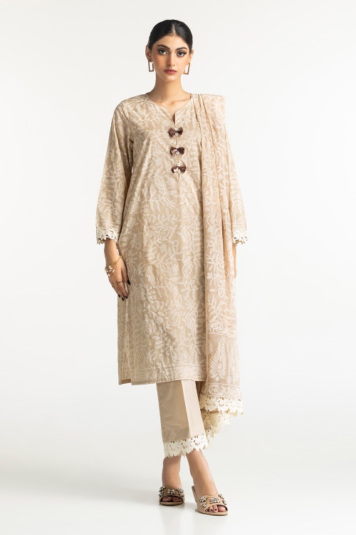 3 Piece Printed Lawn Suit IUSTKSD-206