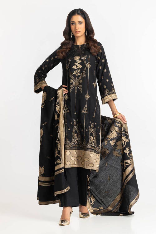 3 Piece Jacquard Suit IUSTKSD-346