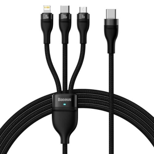 Baseus Flash Series II 100w cable USB Type C - USB Type C / Lightning / micro USB 100 W 1.5 m