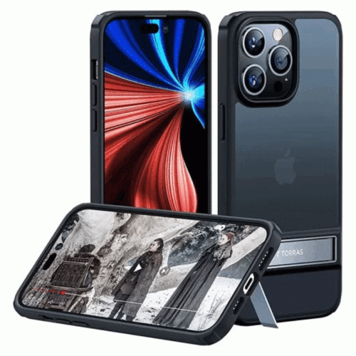 Torras Marsclimber Series Phone Case for iPhone 14 Pro Max 6.7 inch – Black