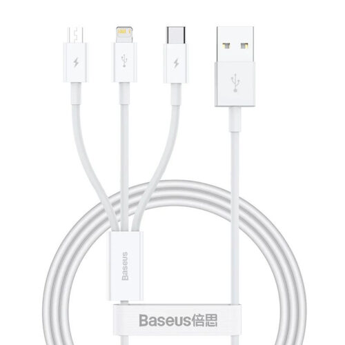 Baseus Superior Series Fast Charging Data Cable USB to M+L+C 3.5A 1.5m