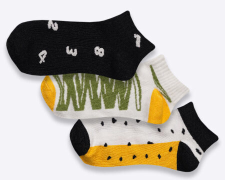 Canvas Ankle Socks - Pack of 3