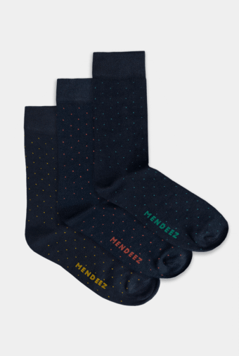 polka dots pack of 3 printed crew sockssocksmendeez pk 0002195 232841