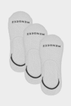 Solid Pack of 3 - No Show Socks - White