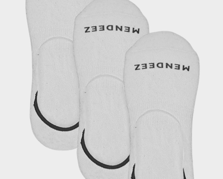 Solid Pack of 3 - No Show Socks - White