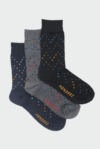 vivid polka crew socks pack of 3socksmendeez pk 0010891 294111
