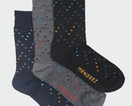 Vivid Polka Crew Socks (Pack Of 3)