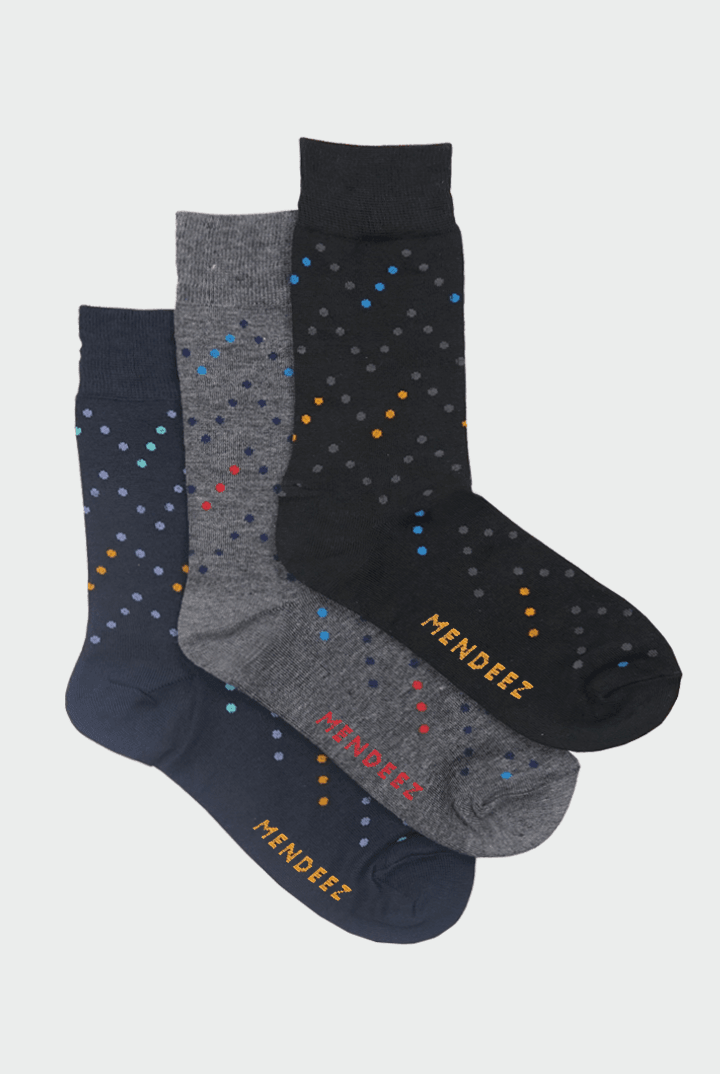 vivid polka crew socks pack of 3socksmendeez pk 0010891 294111