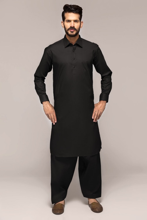 Black US PIMA Silver Unstitched Fabric