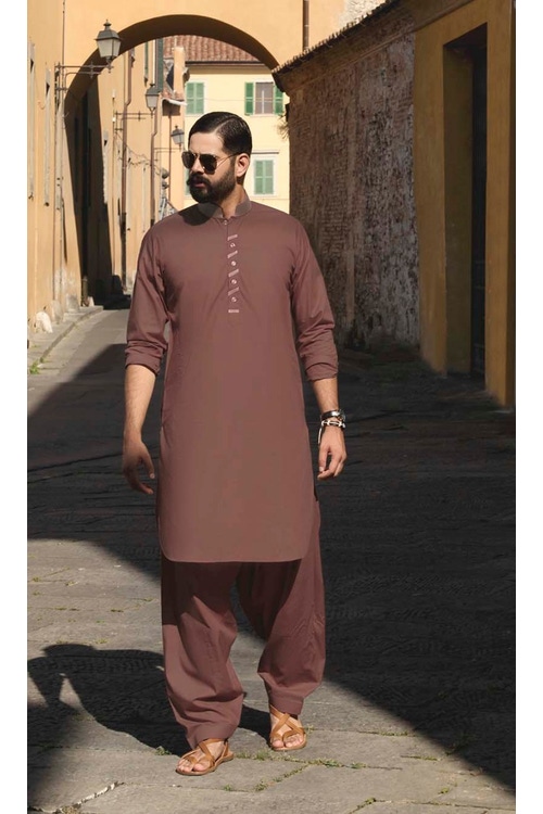 Rust SHAHTAJ LATHA Unstitched Fabric