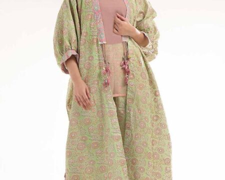 Unstitched Gold Printed Lawn Shirt SL-42034 B